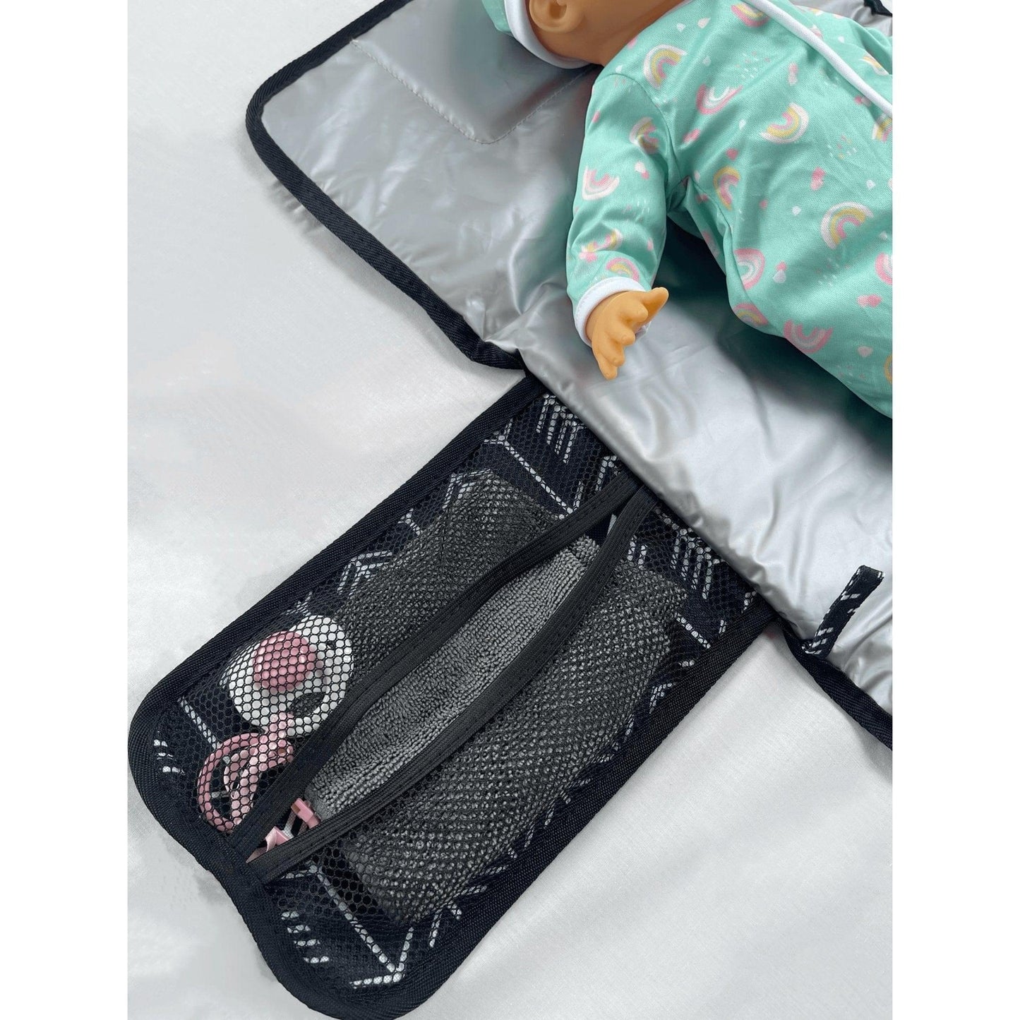 Holds baby essentials and is waterproof